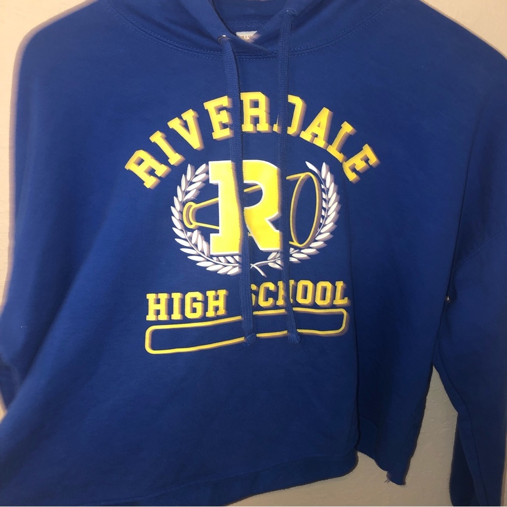 Riverdale Vixens Blue Crop Hoodie size M - Picture 2 of 5